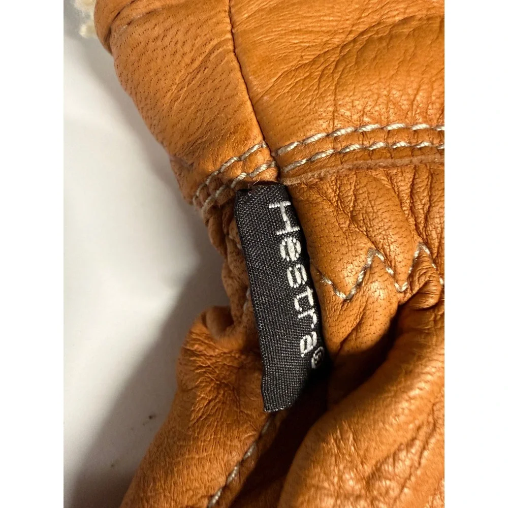 Hestra Deerskin Primaloft Gloves Women 8 Tan Deerskin Lamb Fur